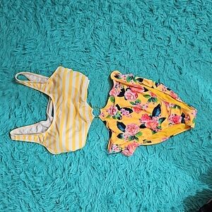 Island Soul 2 Pc NWT Floral Swimsuit